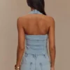 Dayna Denim Halter Top – Ljusblå Dayna Denim Halter Top – Ljusblå