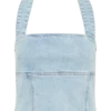 Dayna Denim Halter Top – Ljusblå Dayna Denim Halter Top – Ljusblå