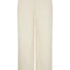 Ebony broderade Denim-jeans – krämfärgade