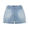 Erin midjehöga Denim Shorts – tvättade ljusblå Erin midjehöga Denim Shorts – tvättade ljusblå