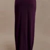 Erina Slinky rynkad maxikjol med metalldetaljer – Aubergine Erina Slinky rynkad maxikjol med metalldetaljer – Aubergine