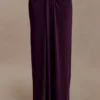 Erina Slinky rynkad maxikjol med metalldetaljer – Aubergine Erina Slinky rynkad maxikjol med metalldetaljer – Aubergine