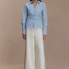 Eugenia Wrap Cotton Shirt – Blå Eugenia Wrap Cotton Shirt – Blå