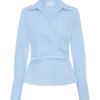 Eugenia Wrap Cotton Shirt – Blå Eugenia Wrap Cotton Shirt – Blå