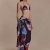 Evie Chiffon Sarong – Multi Fluid Reverie-tryck