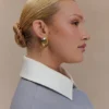Felicity ovala örhängen i blandade metaller – guld Felicity ovala örhängen i blandade metaller – guld