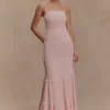 Finley Pointelle Knit Maxi Klänning – Baby Pink