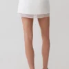 Frankie minikjol i satin – vit Frankie minikjol i satin – vit
