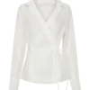 Frankie Organza Cross Over-skjorta – Vit