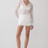 Frankie Organza Cross Over-skjorta – Vit