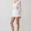 Frankie Organza Cross Over-skjorta – Vit