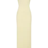 Galilea draperad maxiklänning i crepe – Lemon