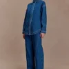 Lioda Oversized Denim Shirt – Dark Blue Lioda Oversized Denim Shirt – Dark Blue