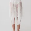 Haime Lace Hankie Midi-kjol – Elfenben Haime Lace Hankie Midi-kjol – Elfenben