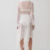 Haime Lace Hankie Midi-kjol – Elfenben Haime Lace Hankie Midi-kjol – Elfenben