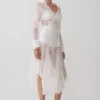 Haime Lace Hankie Midi-kjol – Elfenben Haime Lace Hankie Midi-kjol – Elfenben