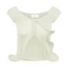 Haisley off-shoulder-stickad topp – elfenben Haisley off-shoulder-stickad topp – elfenben