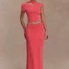 Haven Slinky Twist Midi-kjol – Korall Haven Slinky Twist Midi-kjol – Korall
