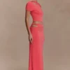 Haven Slinky Twist Midi-kjol – Korall Haven Slinky Twist Midi-kjol – Korall