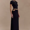 Haven Slinky Twist midikjol – svart Haven Slinky Twist midikjol – svart