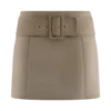 Hayes minikjol i imitationsmocka med bälte – sand Hayes minikjol i imitationsmocka med bälte – sand