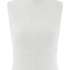 Indy Pointelle-stickad topp – elfenben Indy Pointelle-stickad topp – elfenben