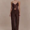 Jackie lång diamanttop – choklad Jackie lång diamanttop – choklad