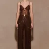 Jackie lång diamanttop – choklad Jackie lång diamanttop – choklad