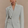 Jameson Cinched Suiting Blazer – Ljus salvia Jameson Cinched Suiting Blazer – Ljus salvia