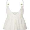 Janayia bomullstop med pärlor – vit Janayia bomullstop med pärlor – vit