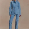 Janine högmidjade jeans med raka ben – klassiskt blå Janine högmidjade jeans med raka ben – klassiskt blå