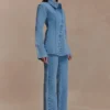 Janine högmidjade jeans med raka ben – klassiskt blå Janine högmidjade jeans med raka ben – klassiskt blå