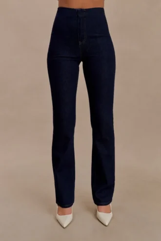 Jericho raka jeans – indigoblå