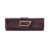 Jessica clutch i imiterat krokodilläder – vinröd Jessica clutch i imiterat krokodilläder – vinröd