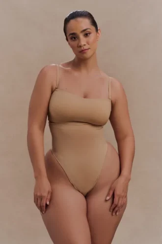 Saria högmidjade shapewear-trosor – beige