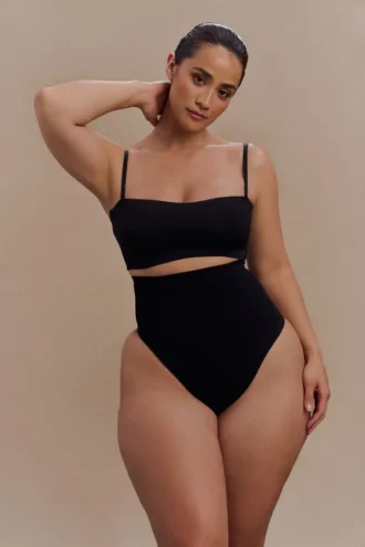 Saria högmidjade shapewear-trosor – svart