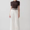 Shae-Denim-jeans med vida ben – Vit Shae-Denim-jeans med vida ben – Vit