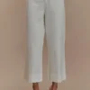 Kaitlyn korta jeans med vida ben – Vit Kaitlyn korta jeans med vida ben – Vit