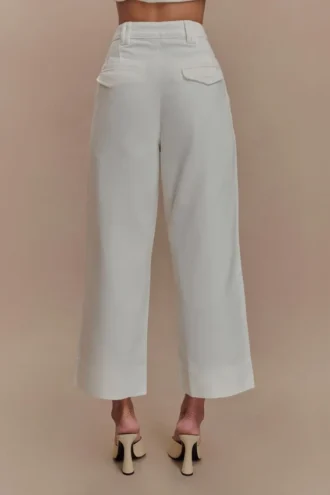 Kaitlyn korta jeans med vida ben – Vit Kaitlyn korta jeans med vida ben – Vit