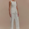 Kaitlyn korta jeans med vida ben – Vit Kaitlyn korta jeans med vida ben – Vit