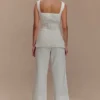 Kaitlyn korta jeans med vida ben – Vit Kaitlyn korta jeans med vida ben – Vit