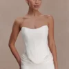 Karina strapless scuba-korsett – vit Karina strapless scuba-korsett – vit