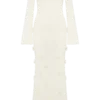 Kiki Off Shoulder Knit Rose Maxi Klänning – Ivory Kiki Off Shoulder Knit Rose Maxi Klänning – Ivory