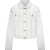 Kirra insvängd Denim-jacka – vit Kirra insvängd Denim-jacka – vit
