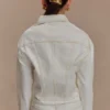 Kirra insvängd Denim-jacka – vit Kirra insvängd Denim-jacka – vit