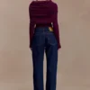Kirralee raka jeans med uppvikta benslut – indigoblå Kirralee raka jeans med uppvikta benslut – indigoblå