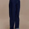 Kirralee raka jeans med uppvikta benslut – indigoblå Kirralee raka jeans med uppvikta benslut – indigoblå