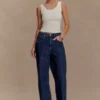 Laina midjehöga diamantDenim-jeans – midnattblå Laina midjehöga diamantDenim-jeans – midnattblå