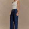Laina midjehöga diamantDenim-jeans – midnattblå Laina midjehöga diamantDenim-jeans – midnattblå