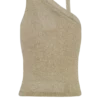 Leone enaxlad metallic-stickad topp – guld Leone enaxlad metallic-stickad topp – guld